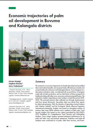  2019-Economic trajectories of Palm oil development in Buvuma and Kalangala Districts - By Moses Masiga, Stephen Khauka and Mary Nabatanzi