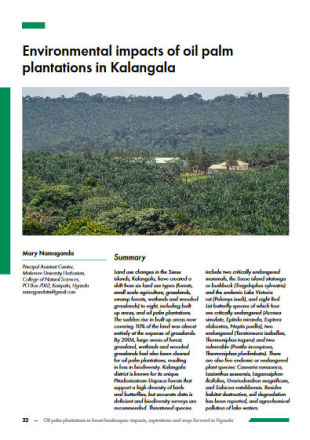 Environmental impacts of oil palm plantations in Kalangala(PDF)